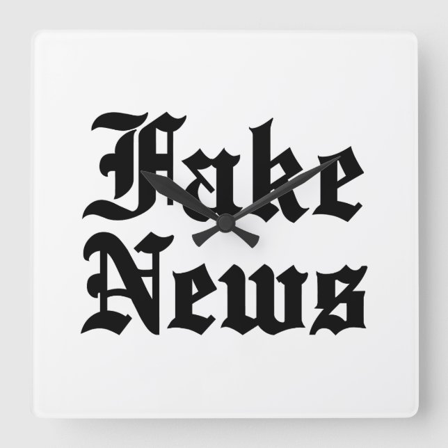 Reloj Cuadrado Noticias falsas (Anverso)