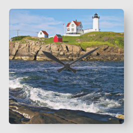 Reloj Cuadrado Nubble Lighthouse, Cape Neddick Maine