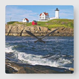 Reloj Cuadrado Nubble Lighthouse, Cape Neddick Maine