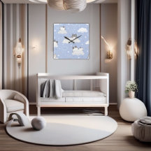 Nube de gatitos de patrón azul lindo