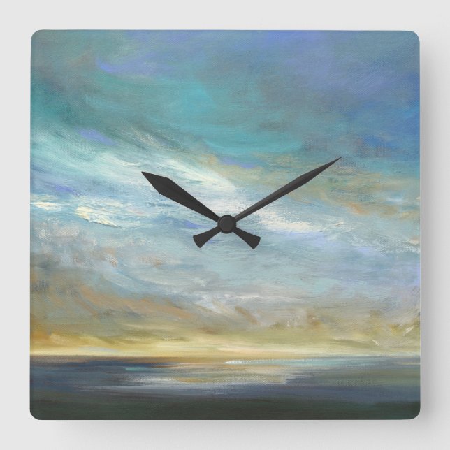 Reloj Cuadrado Nubes costeras (Anverso)