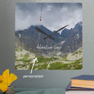 Reloj Cuadrado Nubes de tormenta sobre el personalizable de las m