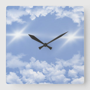 Reloj Cuadrado nubes hermosas