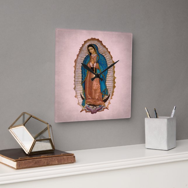 Reloj Cuadrado Nuestra Señora de Guadalupe 1531 (Oficina)
