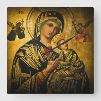 Reloj Cuadrado Nuestra Señora de la Perpetua Ayuda