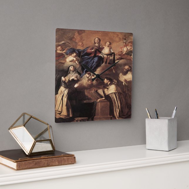 Reloj Cuadrado Nuestra Señora del Monte Carmel 1641 (Oficina)