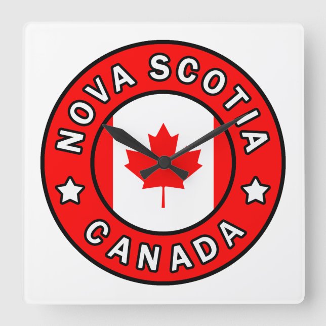 Reloj Cuadrado Nueva Escocia Canadá (Anverso)