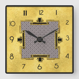 Reloj Cuadrado Nueva Plaza de Diseño Art Deco