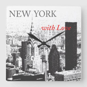Reloj Cuadrado Nueva York con amor
