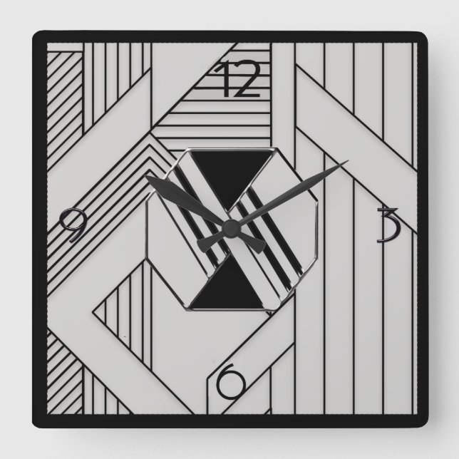 Reloj Cuadrado Nuevo estilo Art Deco (Anverso)