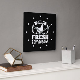 Reloj Cuadrado Nuggets de Trasero Frescos de Granjas