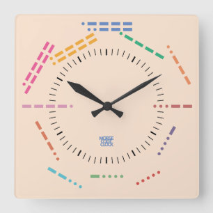 RELOJ CUADRADO NUMBERS CODE MORSE CLOCK BY MASANSER PIXELAT