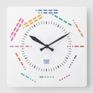 RELOJ CUADRADO NUMBERS CODE MORSE CLOCK BY MASANSER PIXELAT