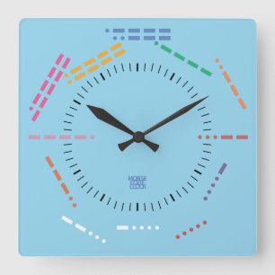RELOJ CUADRADO NUMBERS CODE MORSE CLOCK BY MASANSER PIXELAT