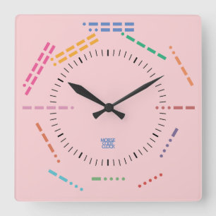 RELOJ CUADRADO NUMBERS CODE MORSE CLOCK BY MASANSER PIXELAT
