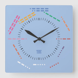 RELOJ CUADRADO NUMBERS CODE MORSE CLOCK BY MASANSER PIXELAT
