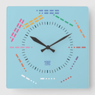 RELOJ CUADRADO NUMBERS CODE MORSE CLOCK BY MASANSER PIXELAT
