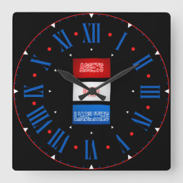 Reloj Cuadrado Número romano del indicador de activos sobre pasiv