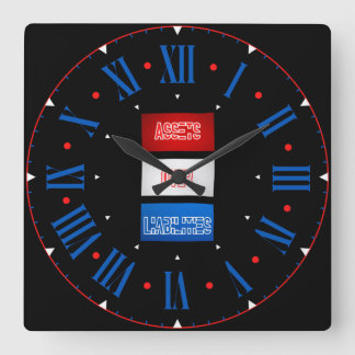 Reloj Cuadrado Número romano del indicador de activos sobre pasiv