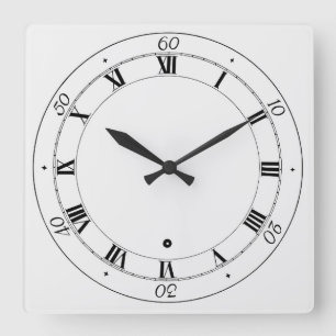 Reloj Cuadrado Número romano simple
