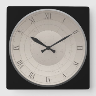 Reloj Cuadrado Número romano sombreado