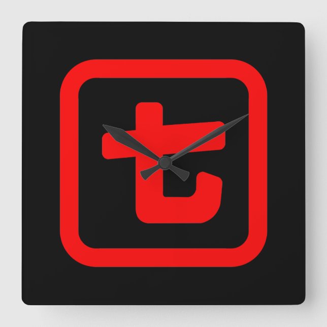 Reloj Cuadrado Número siete 七 japonés: Nana: Kanji (Anverso)