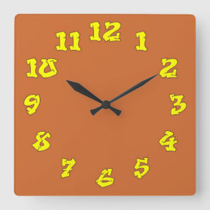 Reloj Cuadrado Números de graffiti