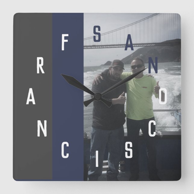 Reloj Cuadrado Números de letra (Anverso)