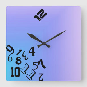 Reloj Cuadrado Números descendentes