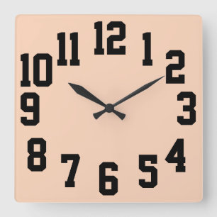 Reloj Cuadrado Números Grandes de Alto Contraste Fáciles de Leer