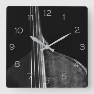 Reloj Cuadrado Números grises de base 5 wc