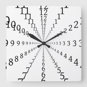 Reloj Cuadrado Números infinitos