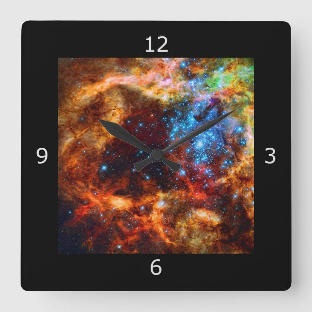 Reloj Cuadrado Nursera estelar R136 en la Nebulosa de Tarantula (Anverso)