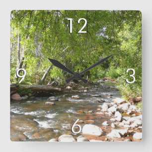 Reloj Cuadrado Oak Creek II en Sedona Arizona Fotografía de la Na