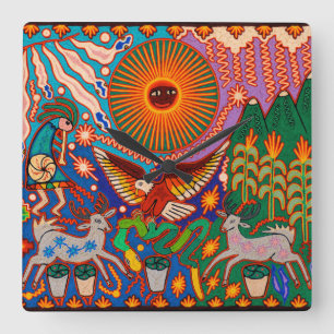 Reloj Cuadrado Oaxaca México México Viaje Boho de arte tribal m