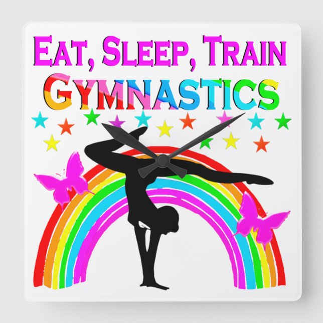 RELOJ CUADRADO OBJETIVOS Y SUEÑOS DE GIMNASIA (Anverso)