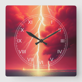 Reloj Cuadrado Obra artística de Thunderstorm