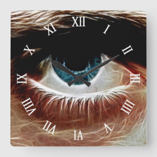 Reloj Cuadrado Observe l ventana del alma l arte abstracto