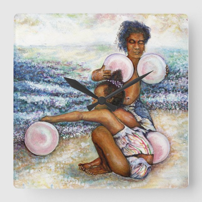 Reloj Cuadrado Obsesionados con conquistar lo imposible (Anverso)