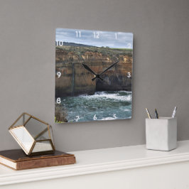 Reloj Cuadrado Ocean Carved Wonders