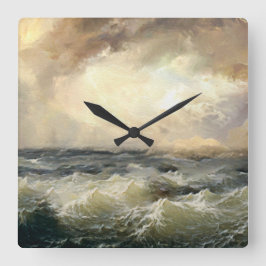 Reloj Cuadrado Ocean Storm Waves
