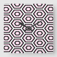 Octagon negro, blanco y rosa