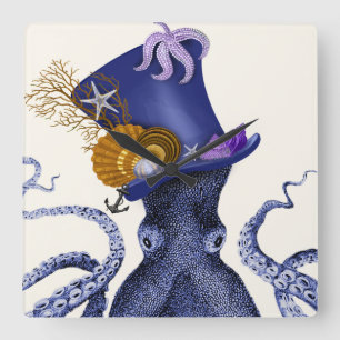 Reloj Cuadrado Octopus con Gorra náutico