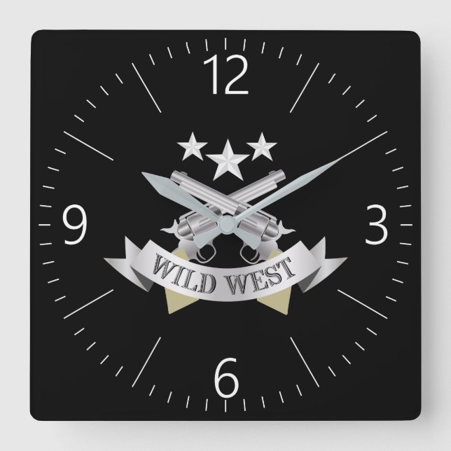 Reloj Cuadrado Oeste salvaje (Anverso)