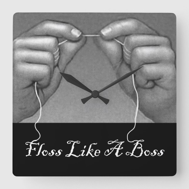 Reloj Cuadrado Oficina Dental (Anverso)