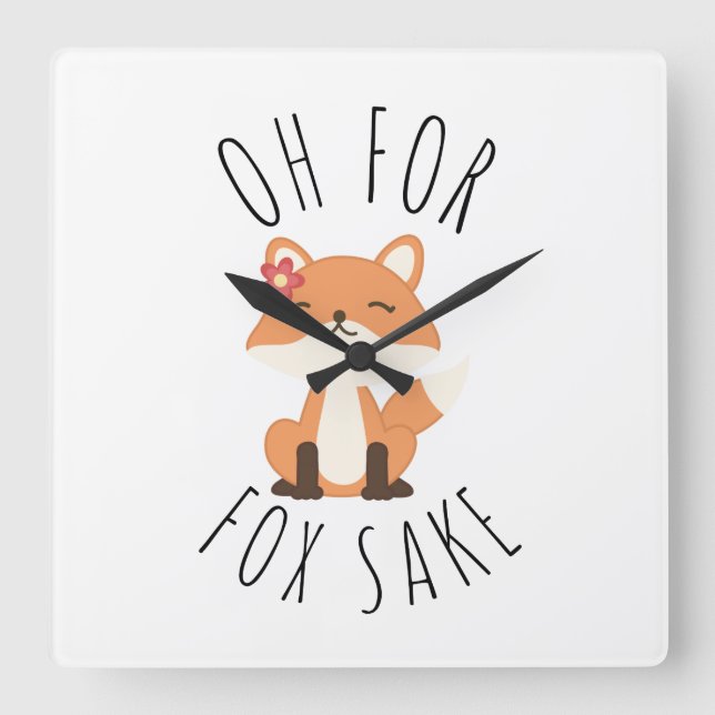 Reloj Cuadrado Oh por Fox Sake (Anverso)