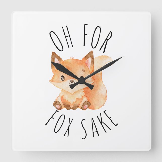 Reloj Cuadrado Oh por Fox Sake (Anverso)