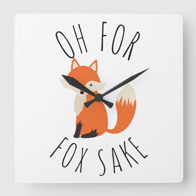 Reloj Cuadrado Oh por Fox Sake (Anverso)