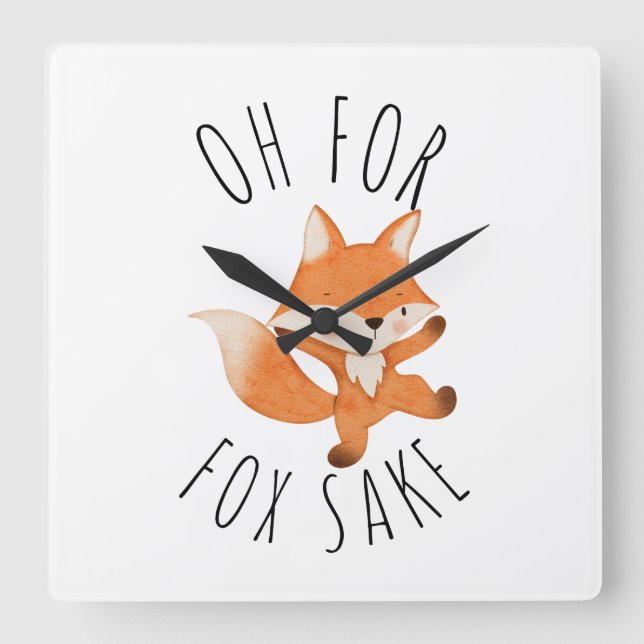 Reloj Cuadrado Oh por Fox Sake (Anverso)