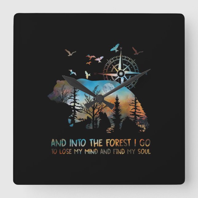 Reloj Cuadrado Oír Y Entrar En El Bosque Voy A Perder Mi Mente Y (Anverso)